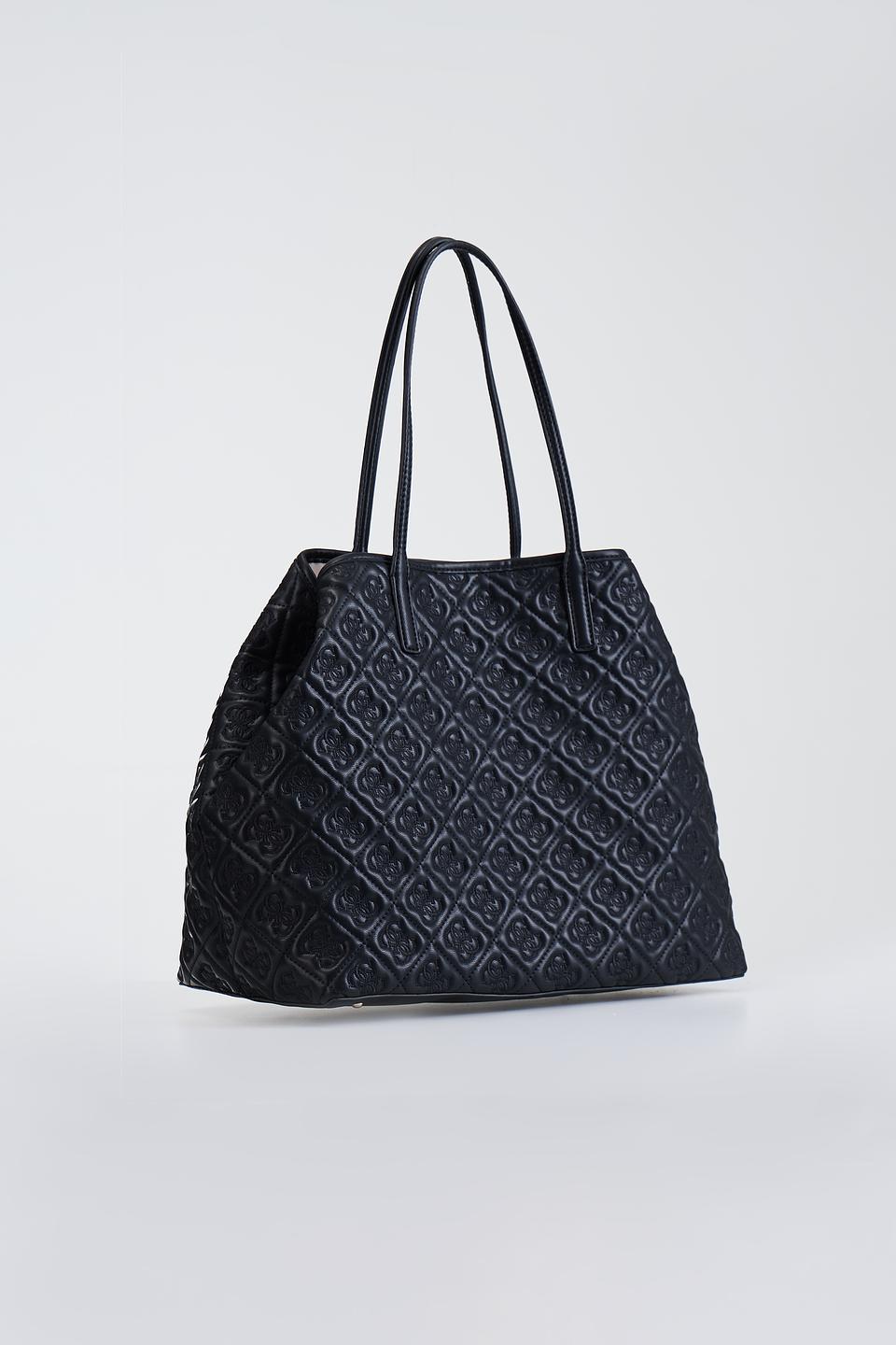 Сумка Guess жен. с тиснением чёрная