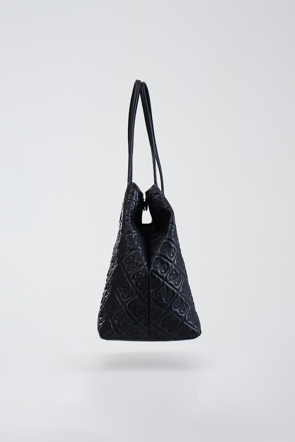 Сумка Guess жен. с тиснением чёрная