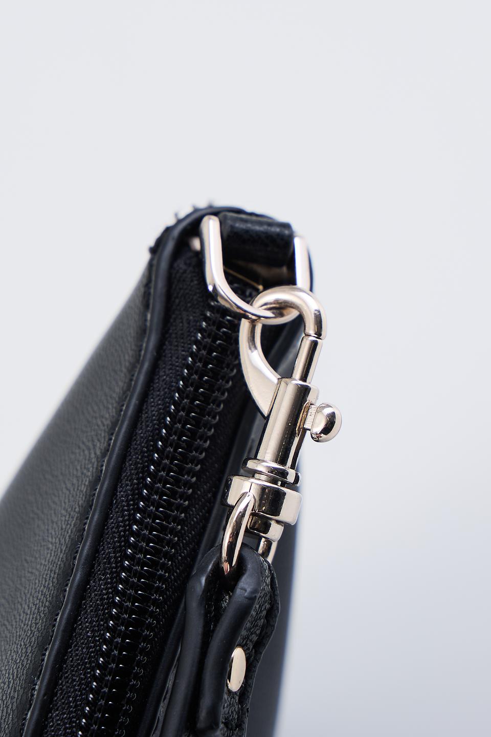 Сумка Guess жен. с тиснением чёрная