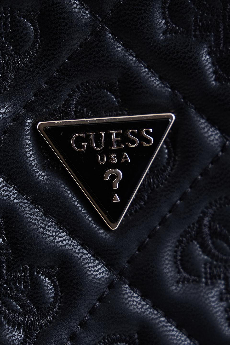 Сумка Guess жен. с тиснением чёрная