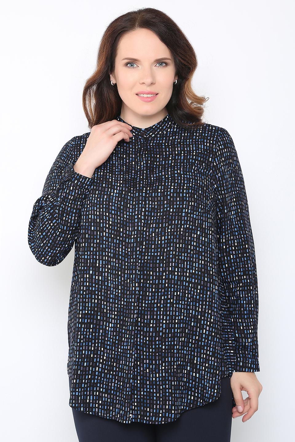 Блуза Horosha принтованная, чёрная с кулоном