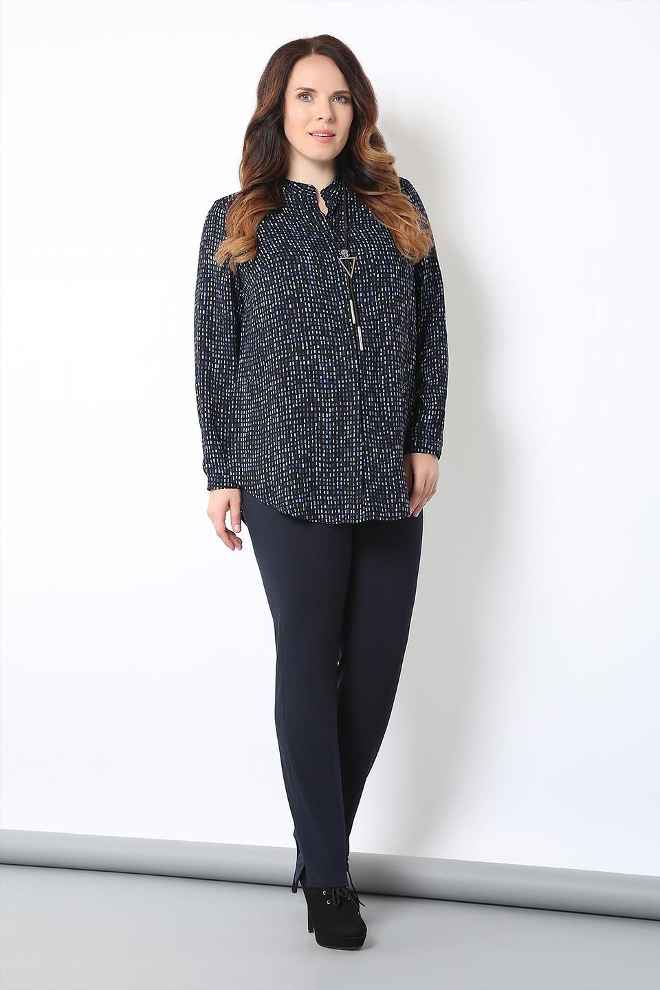 Блуза Horosha принтованная, чёрная с кулоном