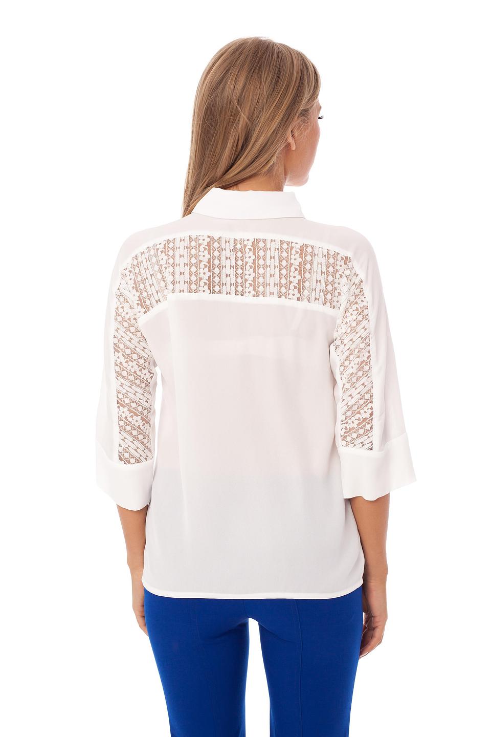 Блуза Gloss с кружевом белая