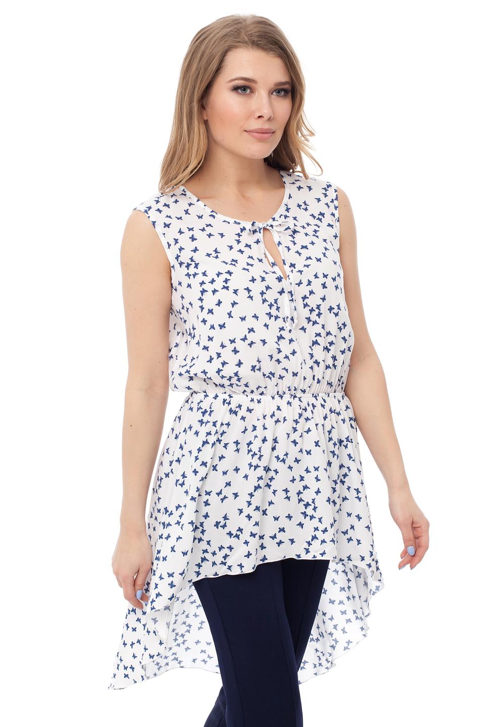 Блуза Gloss с принтом, белый