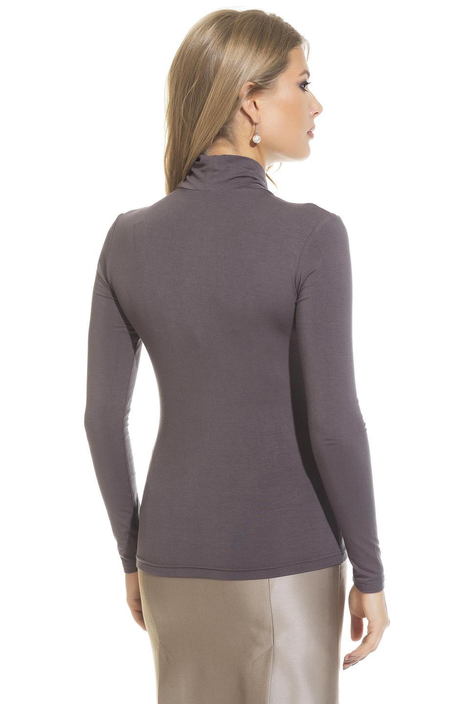 Блуза Gloss с драпировкой серая