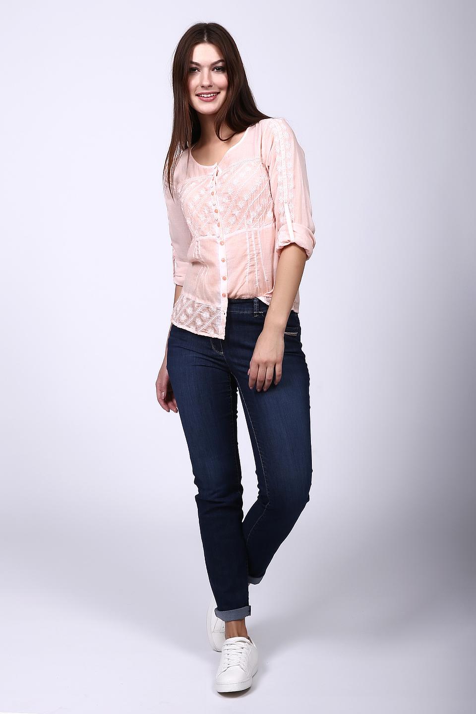 Джинсы Gerry Weber синие со стразами