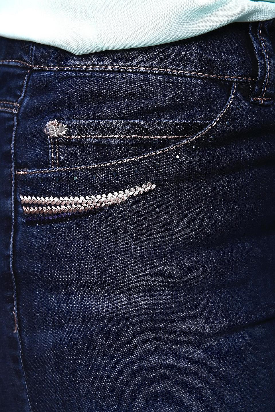 Джинсы Gerry Weber синие со стразами