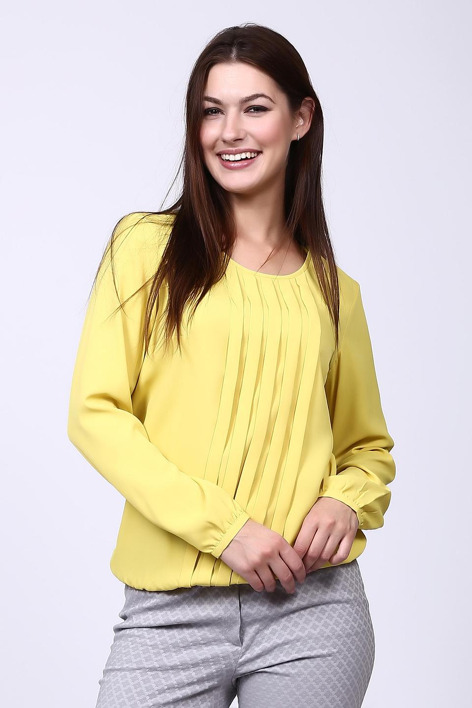 Блуза Pezzo жёлтая с драпировкой