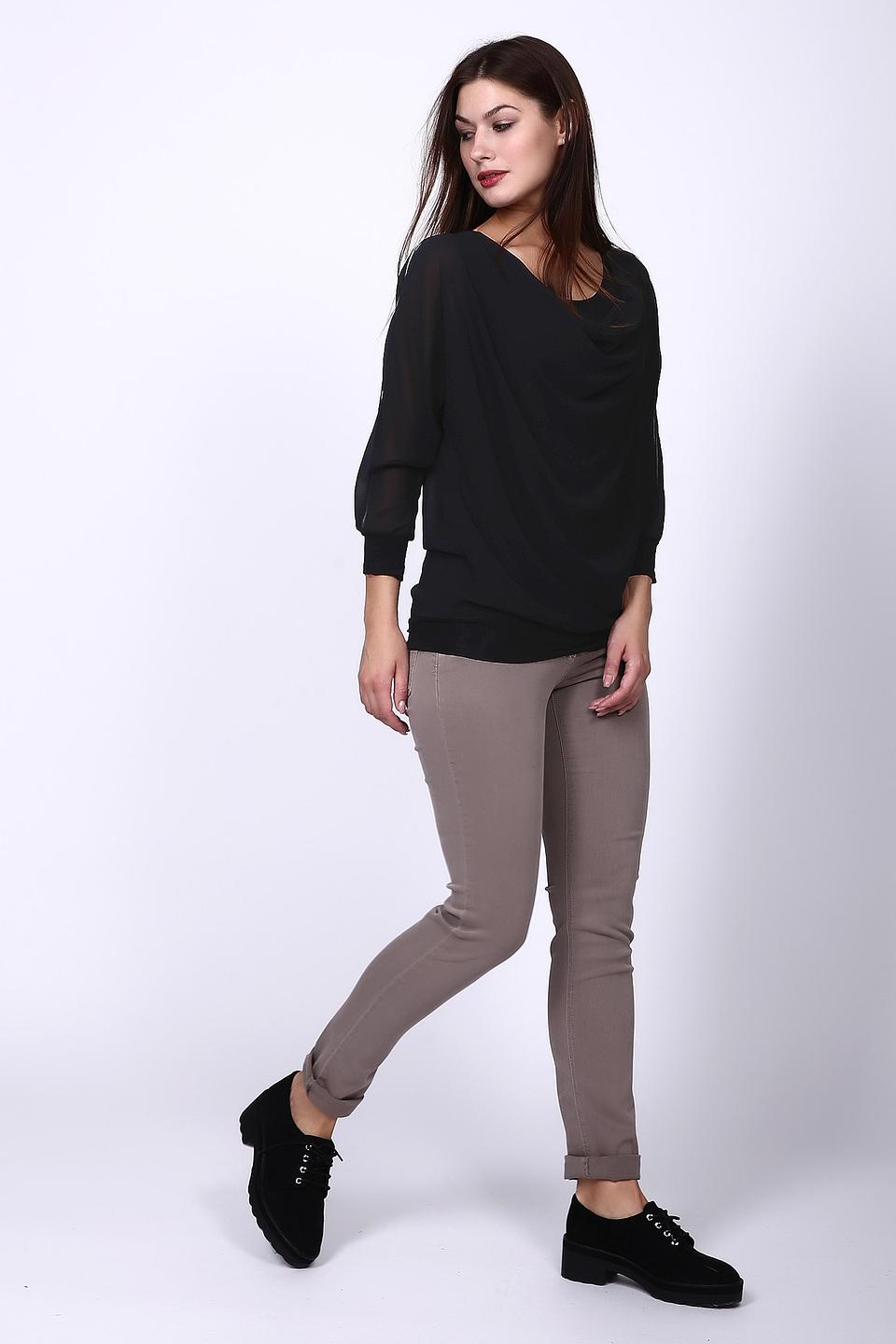 Блуза Pezzo чёрная с драпировкой