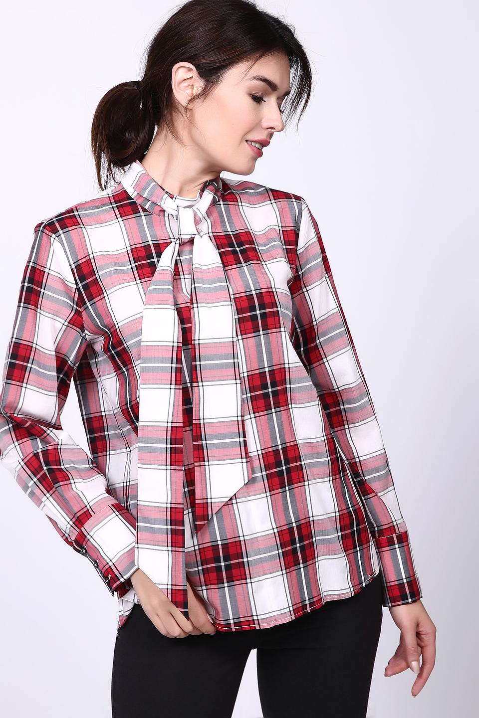 Блуза Cinque в клетку с завязкой