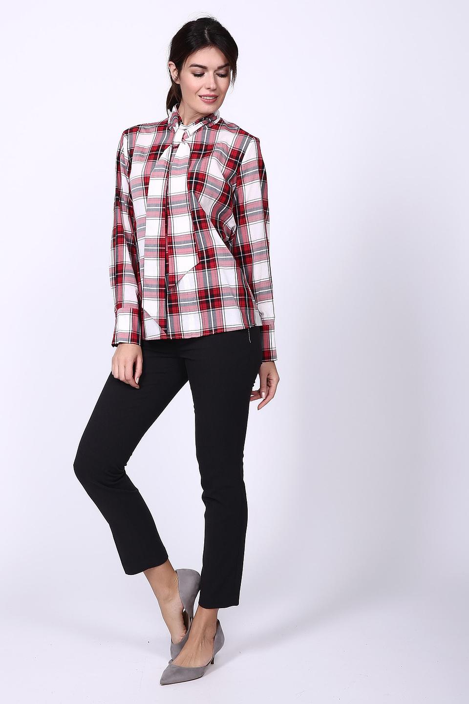 Блуза Cinque в клетку с завязкой