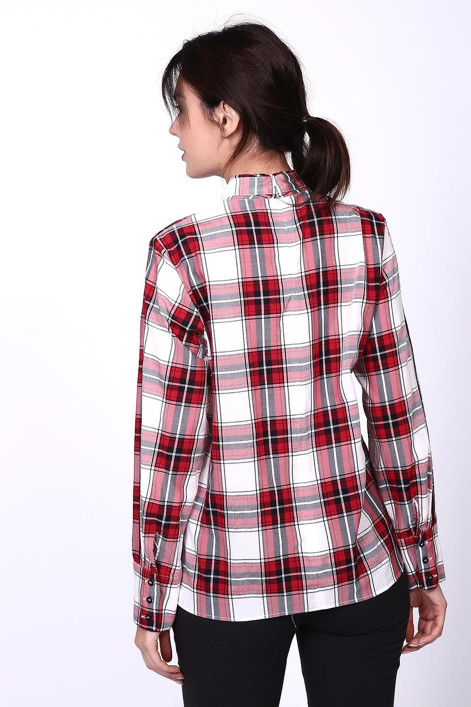 Блуза Cinque в клетку с завязкой