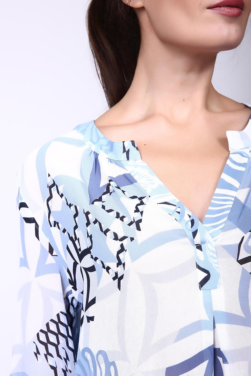 Блуза Frank Walder с принтом голубой