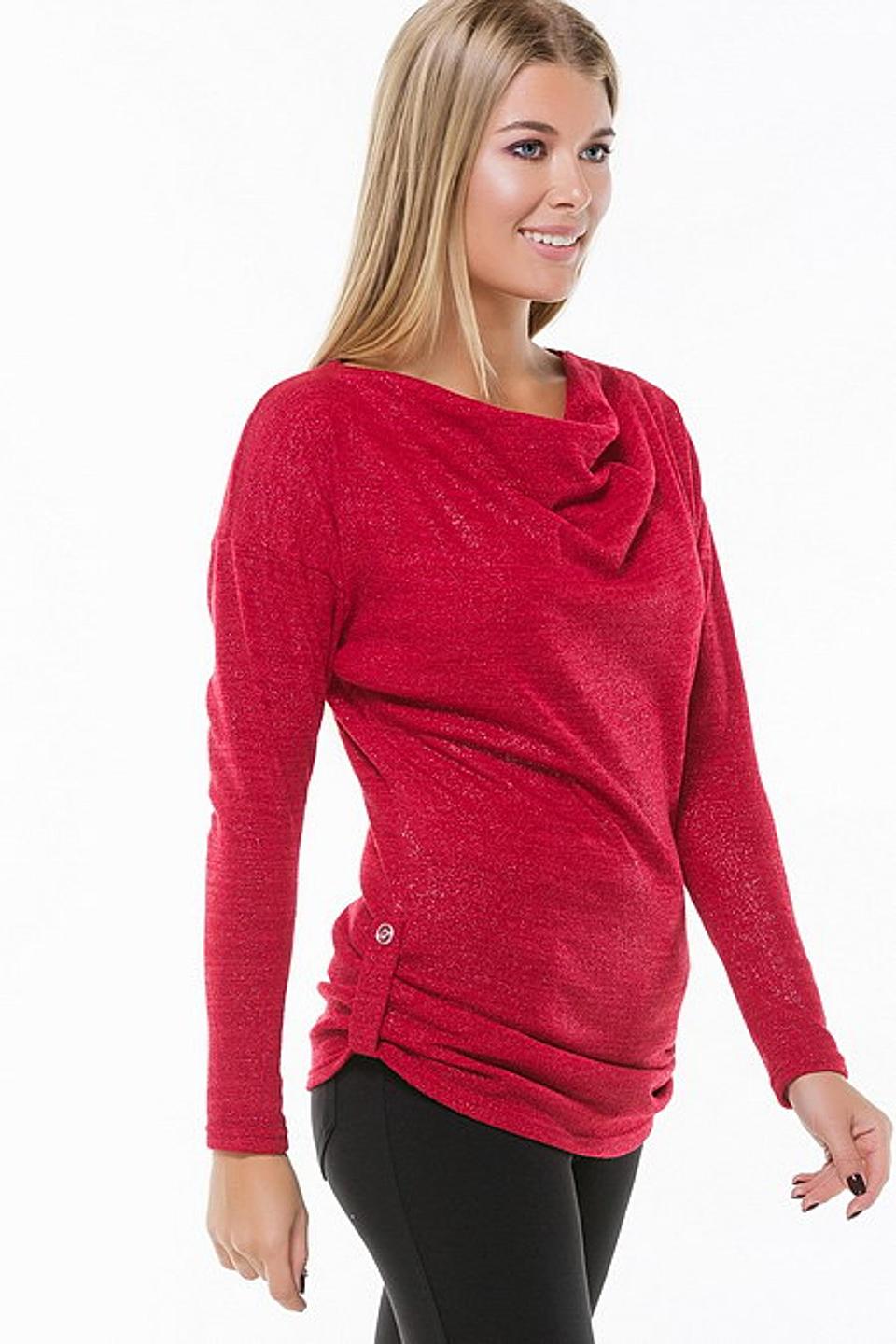 Джемпер Remix с драпировкой красный