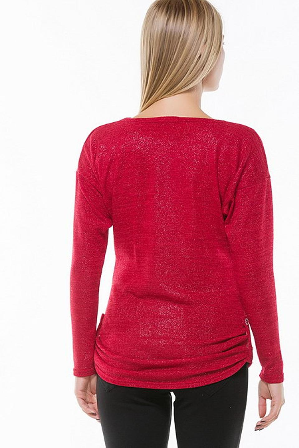 Джемпер Remix с драпировкой красный