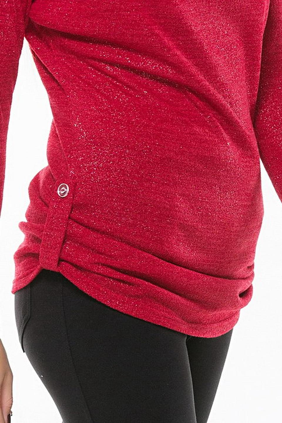 Джемпер Remix с драпировкой красный