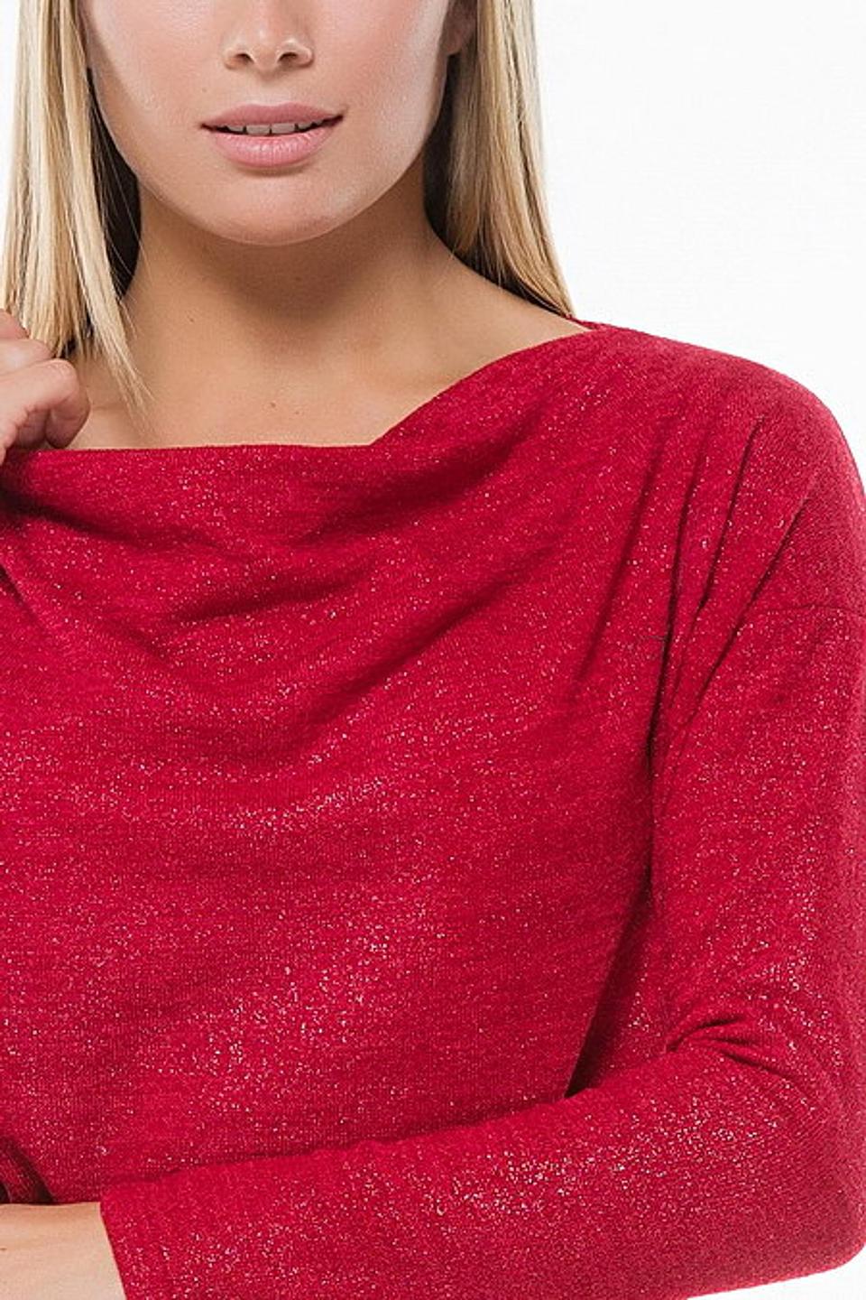 Джемпер Remix с драпировкой красный