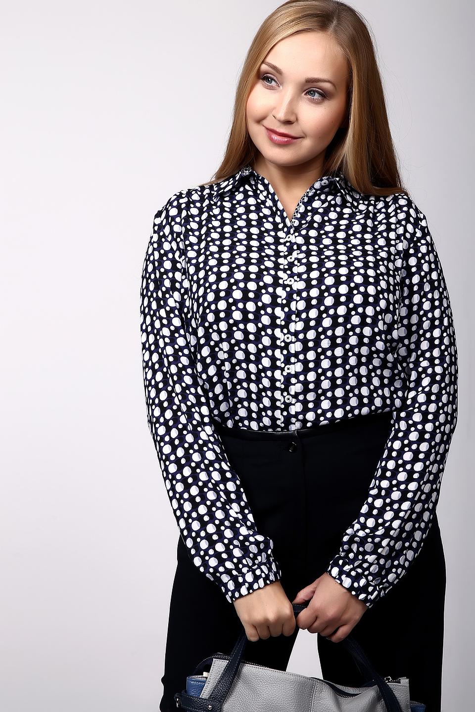 Блузка Gerry Weber в горох, синяя