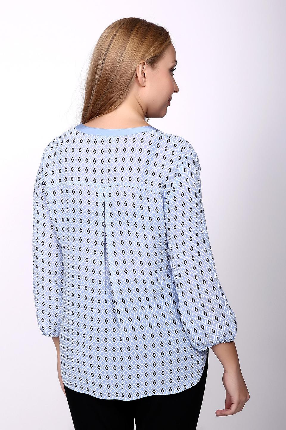 Блуза Frank Walder с принтом голубой