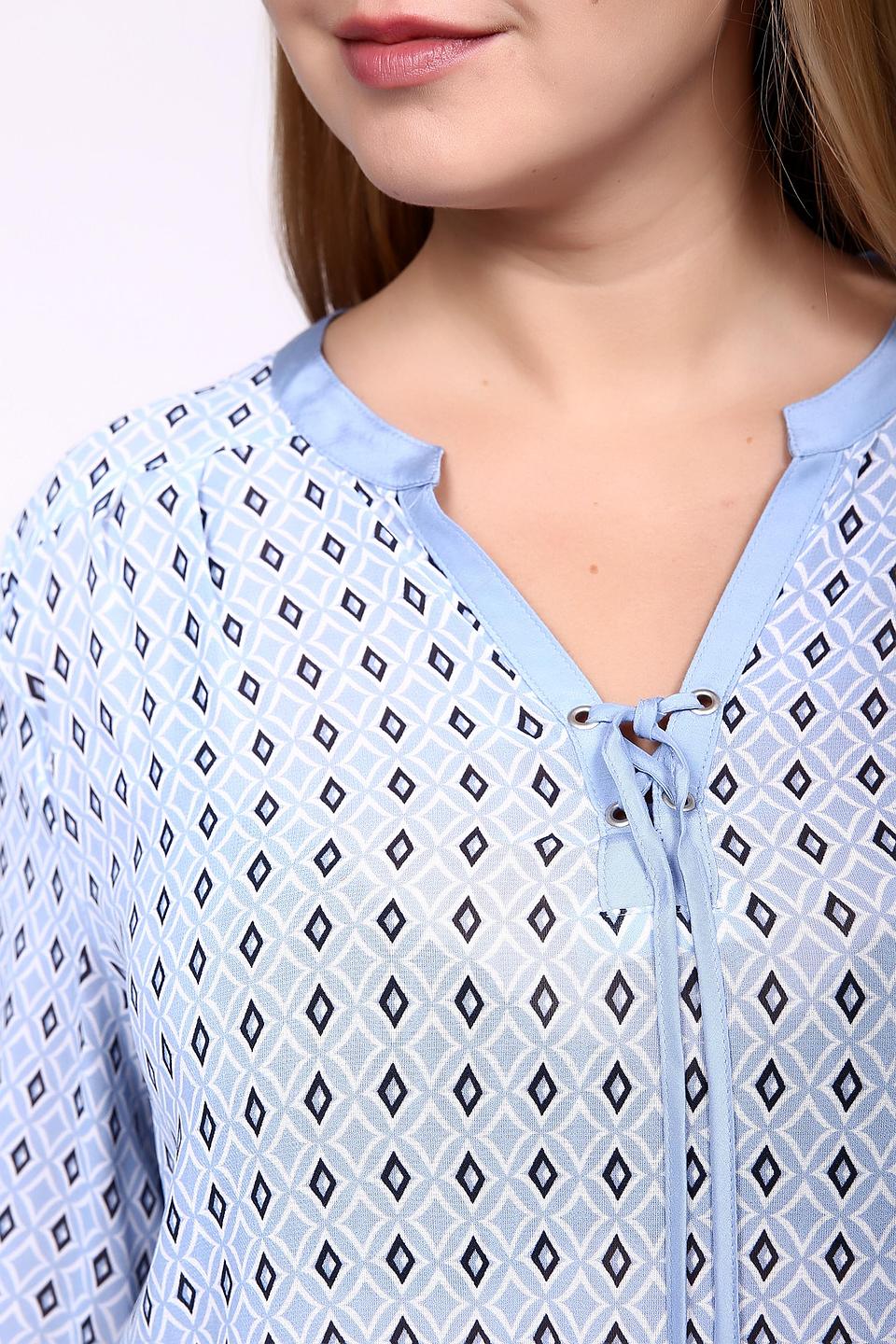 Блуза Frank Walder с принтом голубой