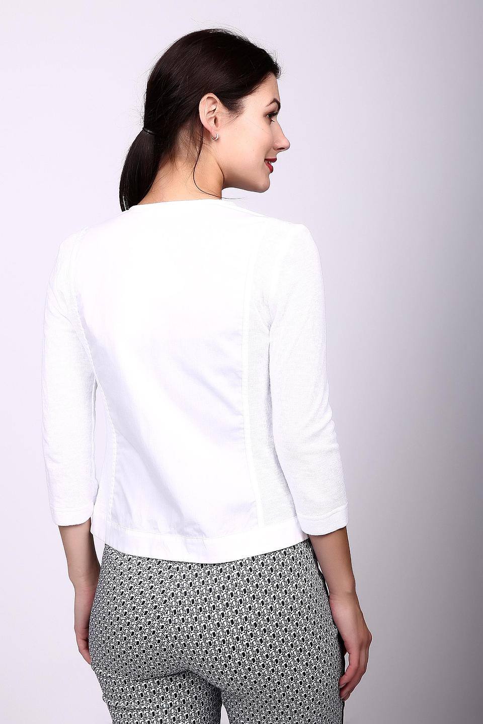 Жакет SE Stenau белый с перфорацией на молнии