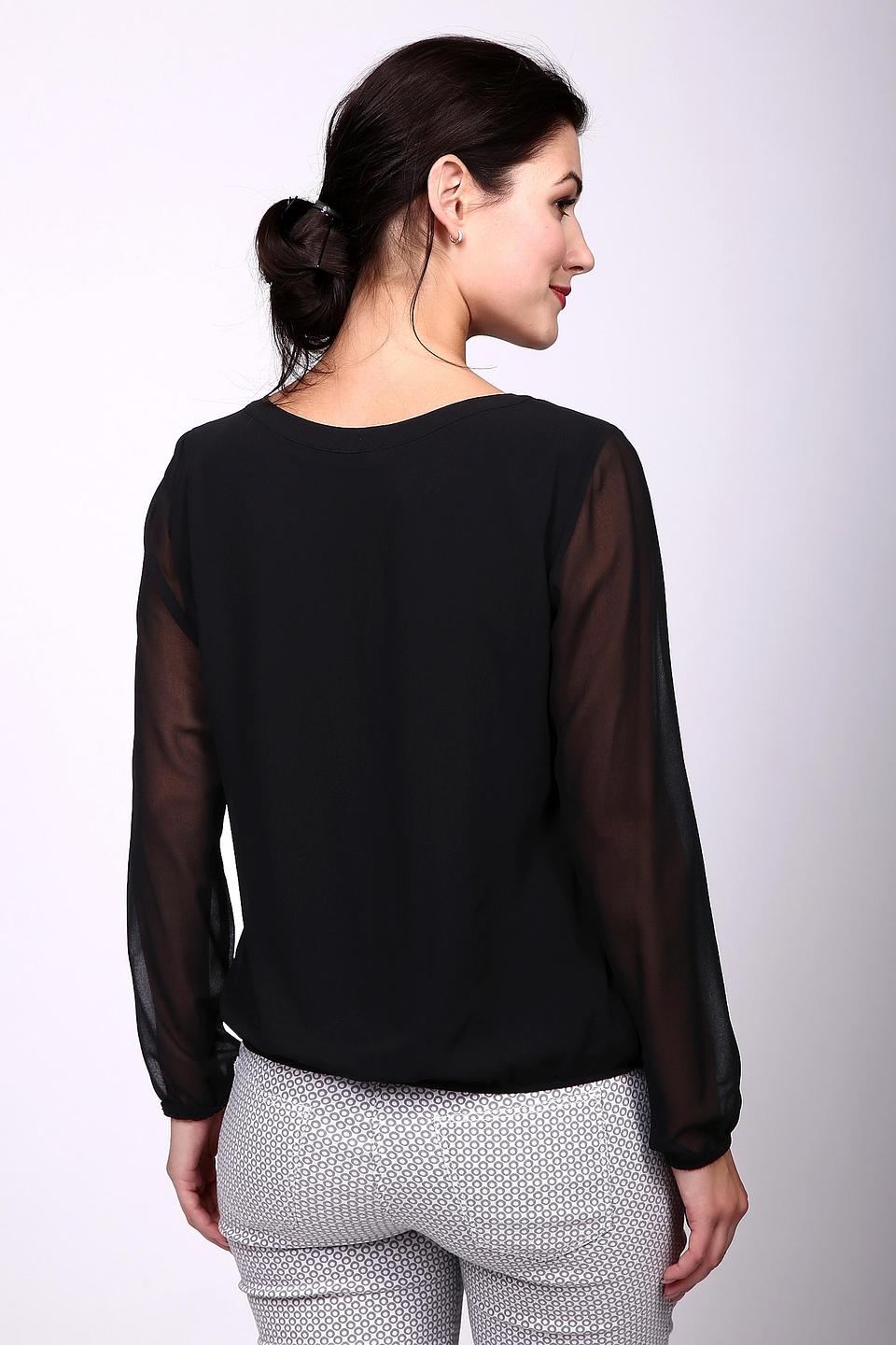 Блуза Taifun с рукавами-фонариками чёрная