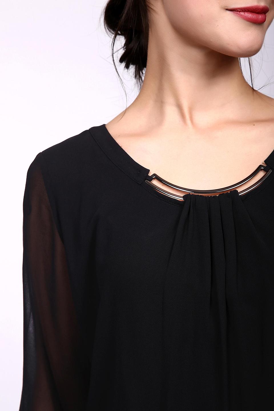 Блуза Taifun с рукавами-фонариками чёрная