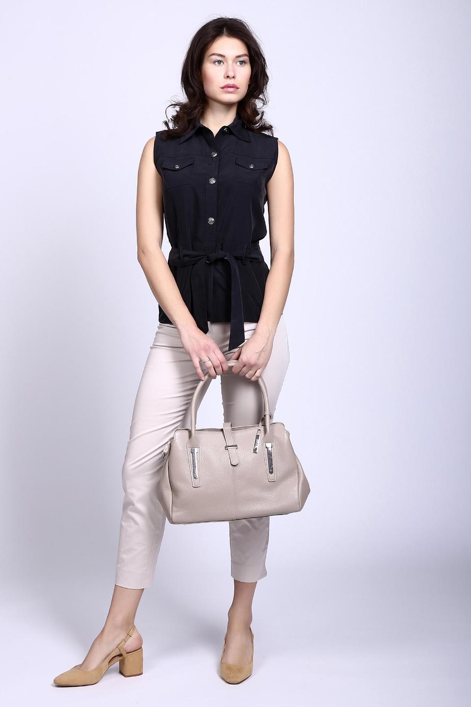 Блуза Just Valeri черная с поясом