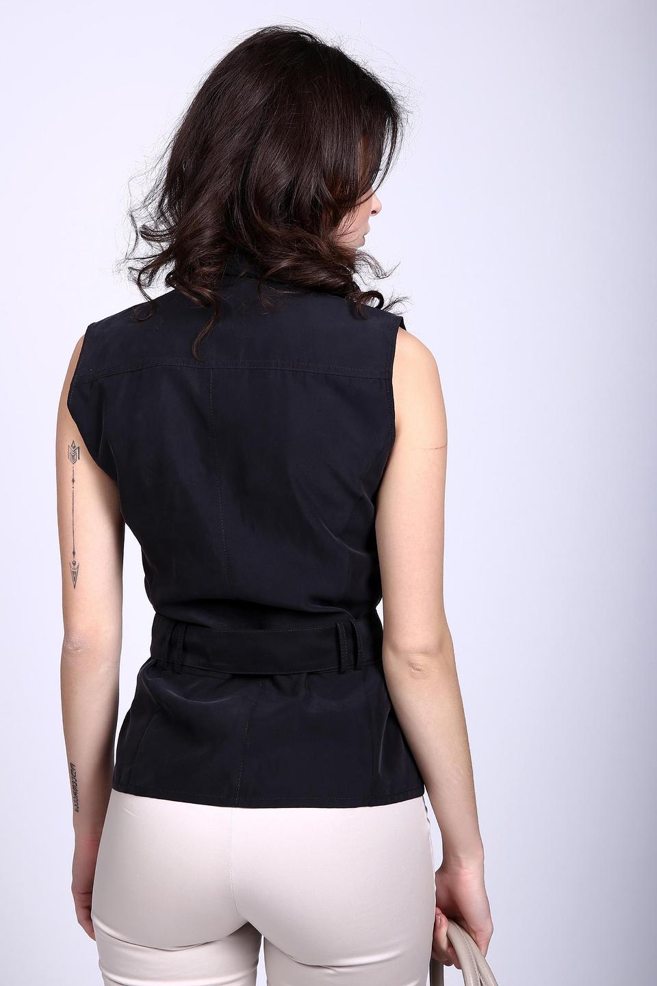 Блуза Just Valeri черная с поясом