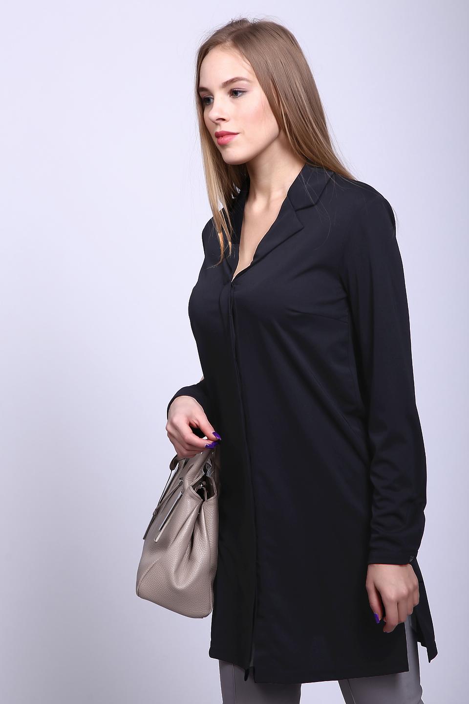 Блуза Pezzo чёрная удлиненная