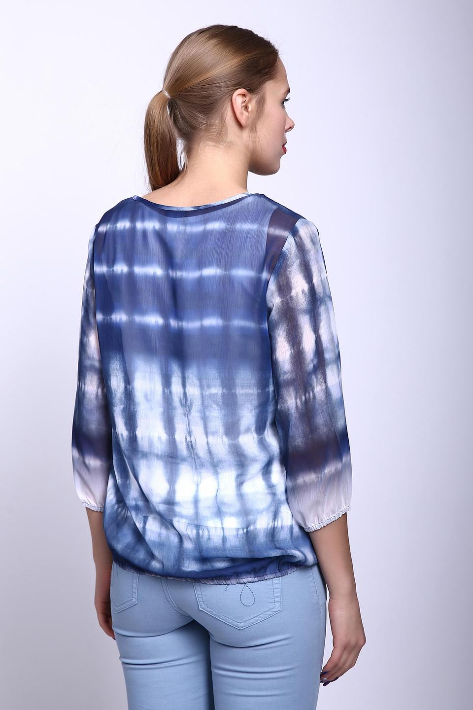 Блуза Lebek tie-dye синяя