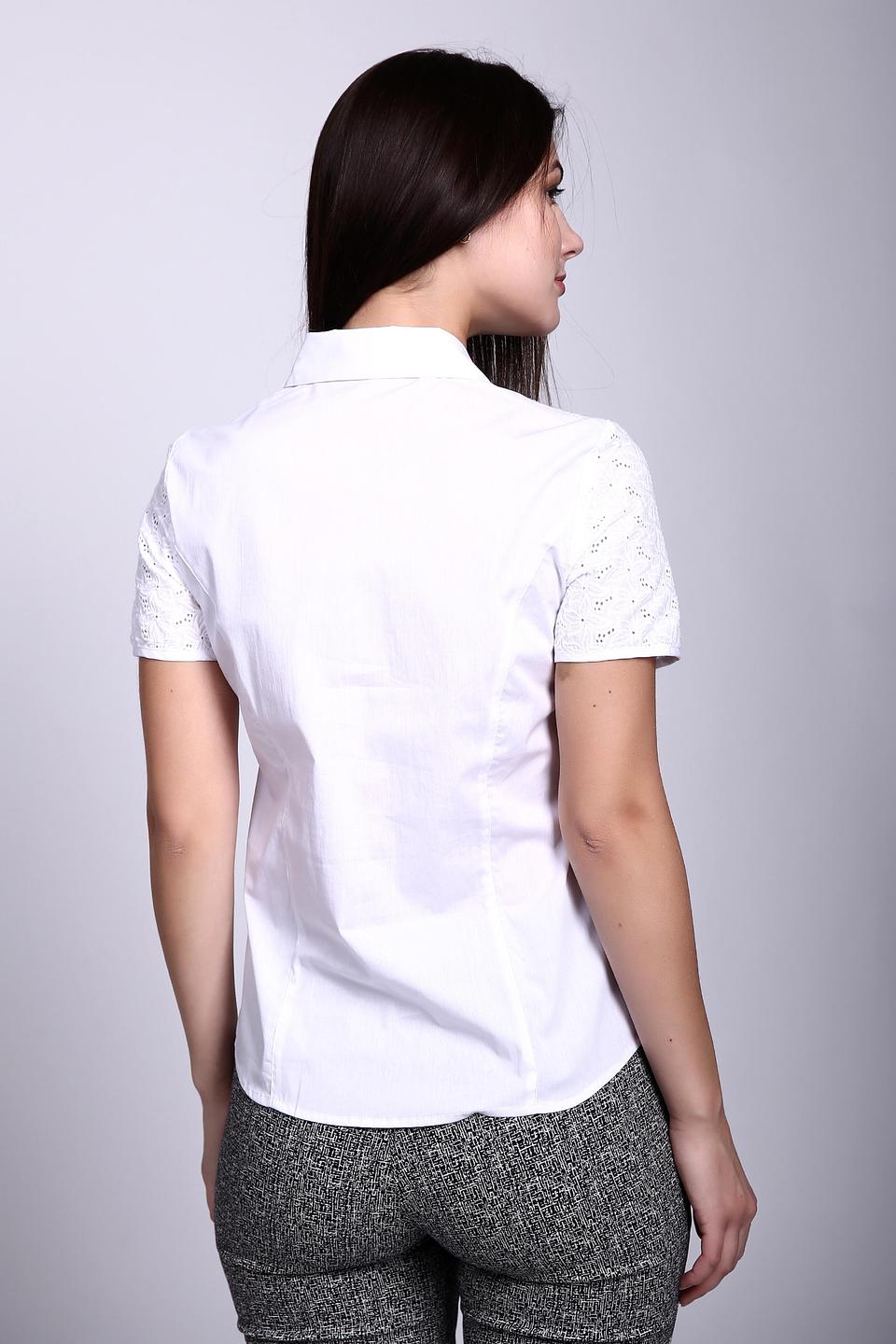 Белая блуза Pezzo с ажурной отделкой, хлопок