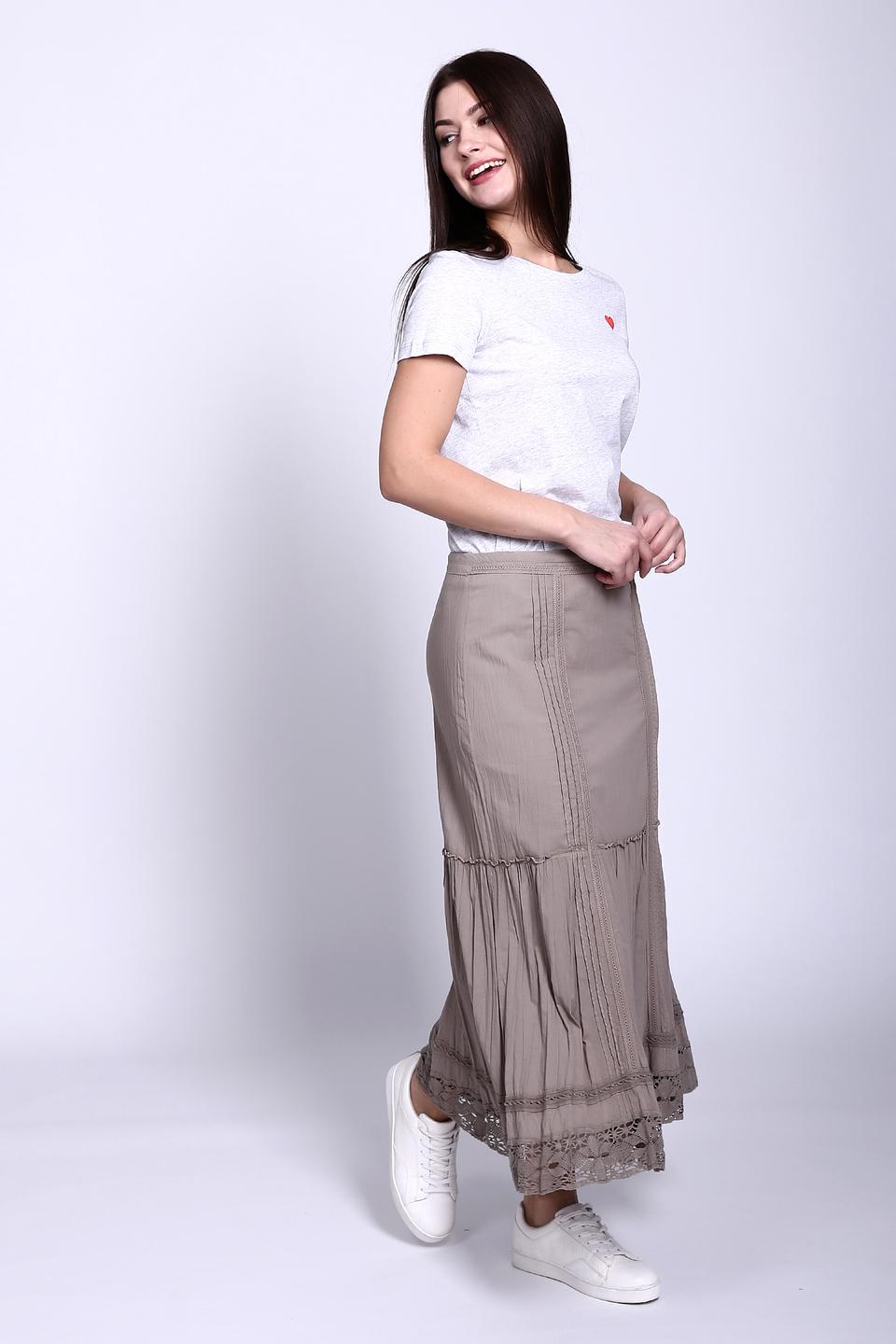 Юбка Gerry Weber бежевая с кружевом