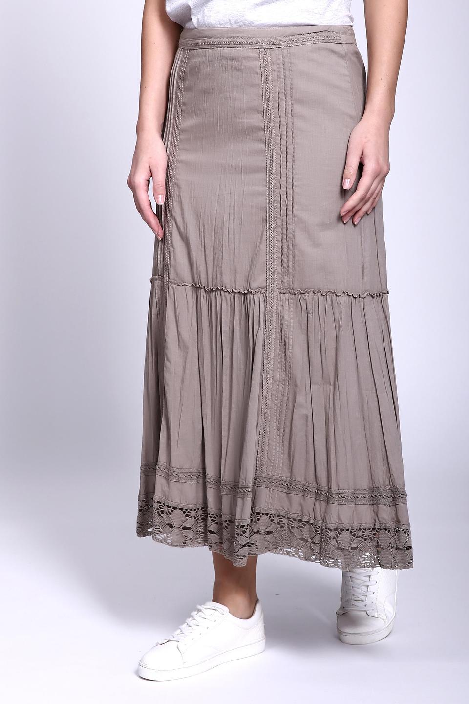 Юбка Gerry Weber бежевая с кружевом