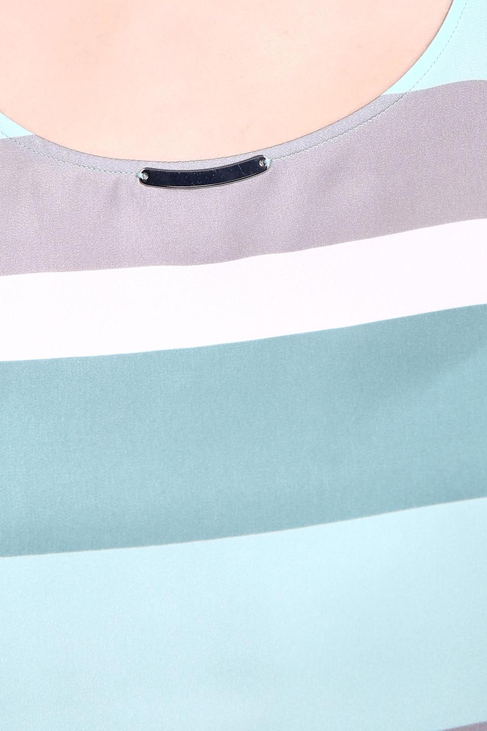 Блуза Gerry Weber полосатая бирюзовая с молнией