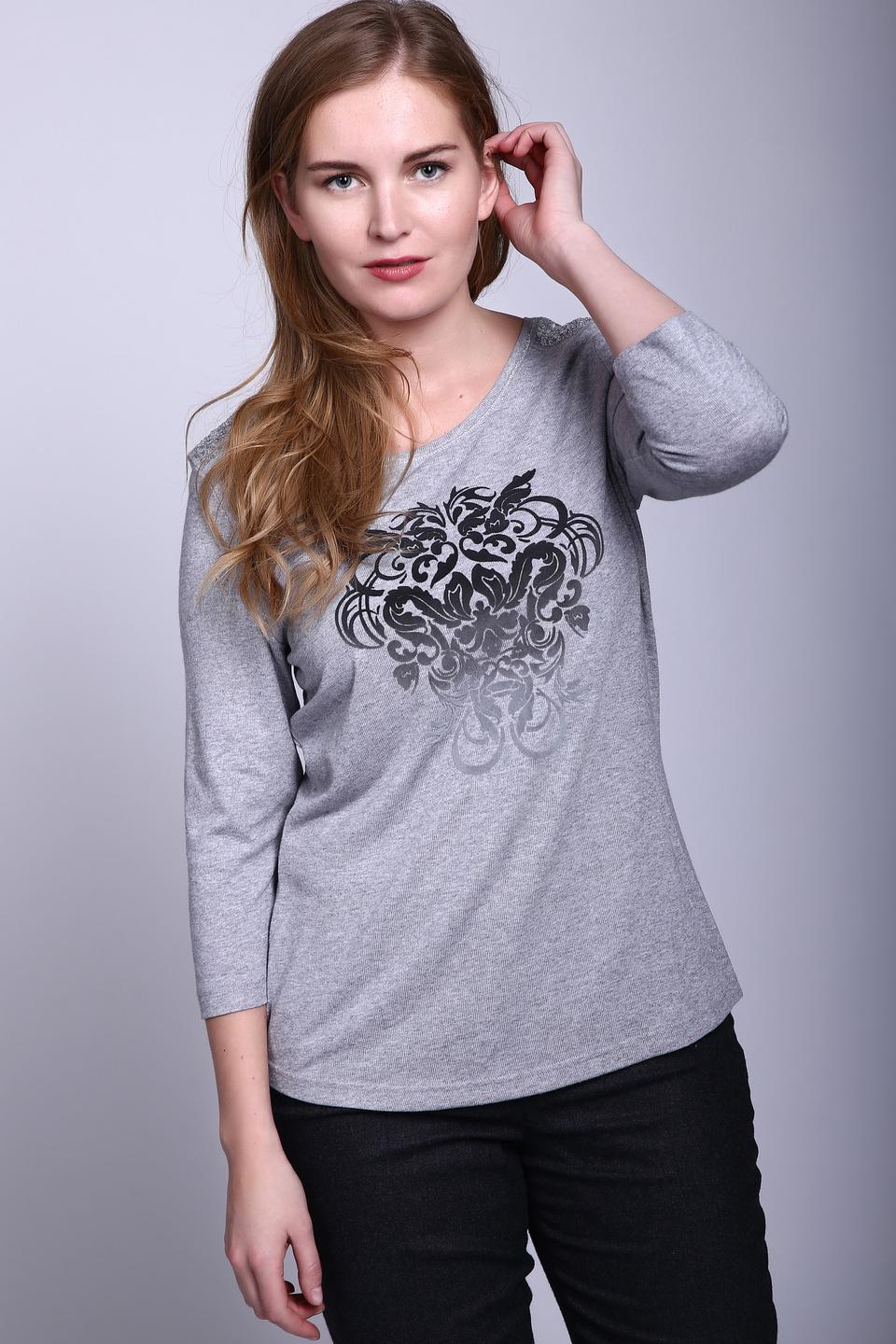 Пуловер Gerry Weber с узором серый