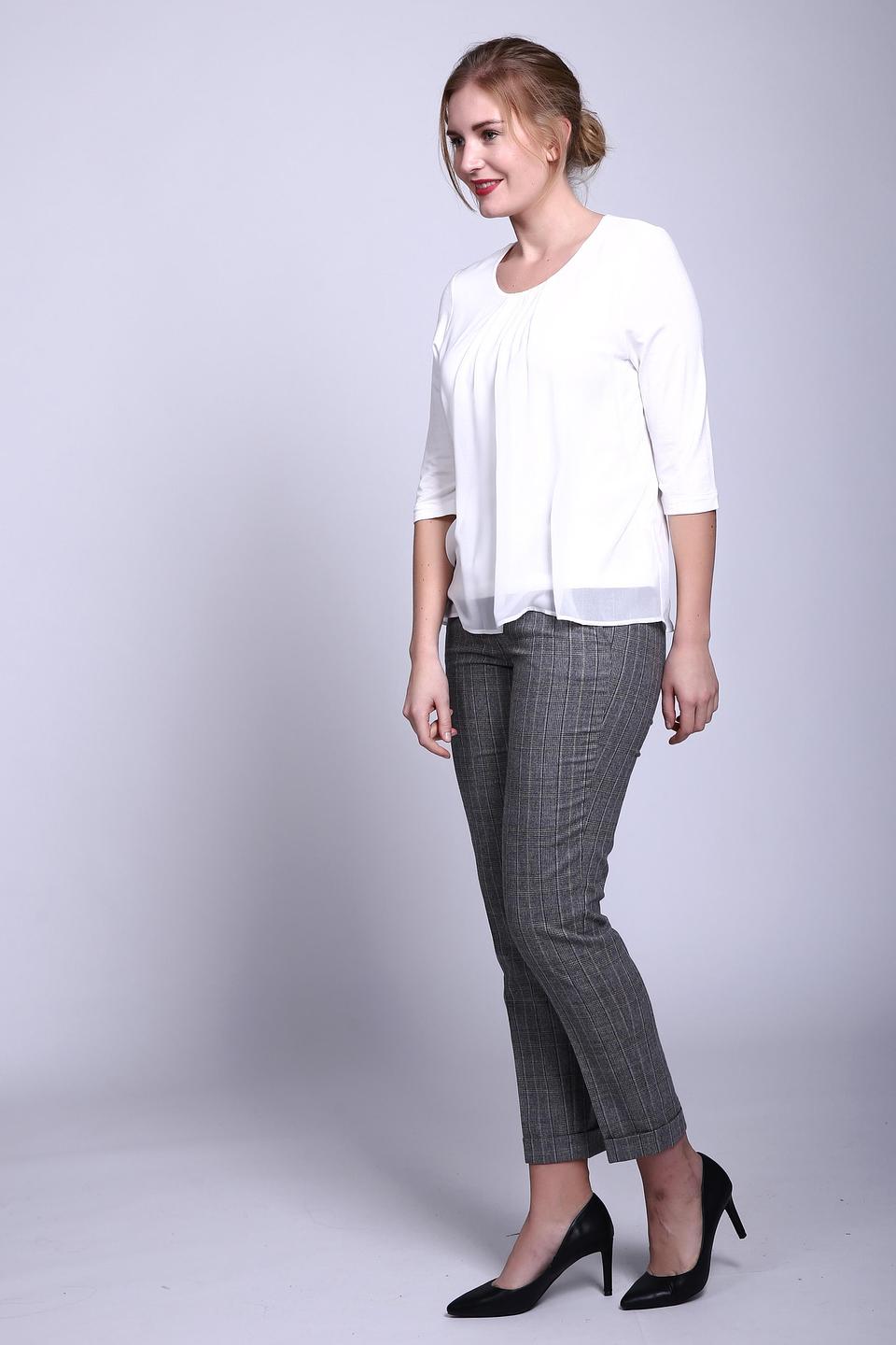 Блуза Lebek с драпировкой белая