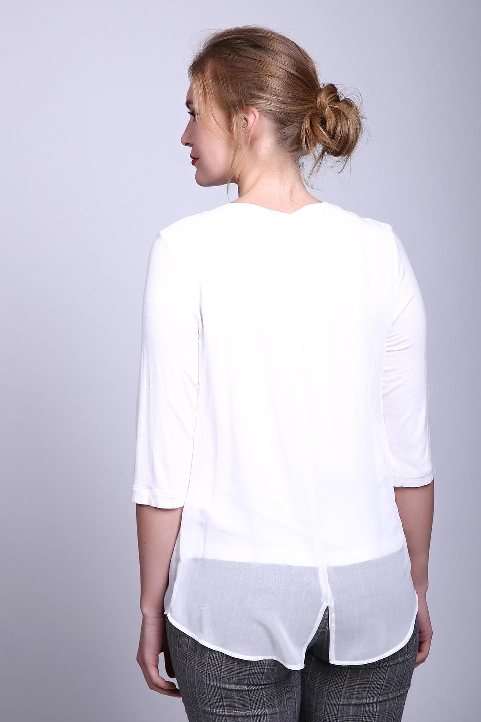 Блуза Lebek с драпировкой белая