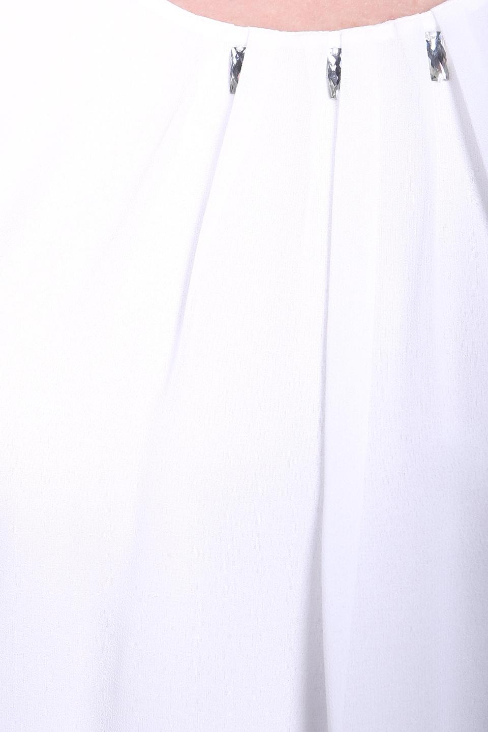 Блуза Lebek с драпировкой белая