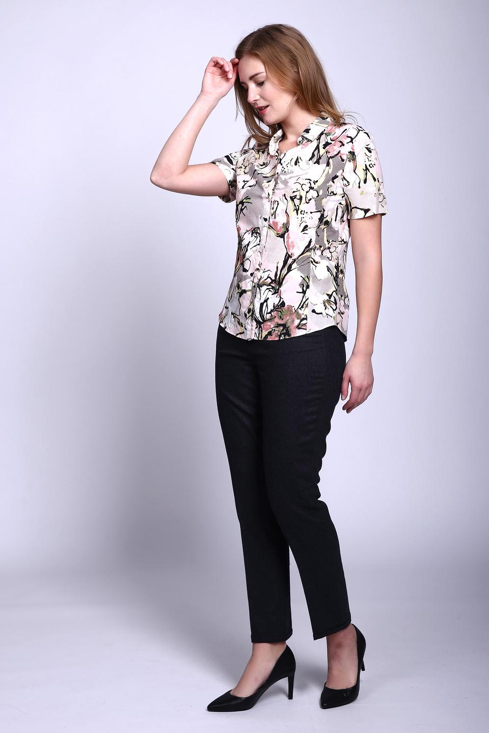 Блуза Gerry Weber розовая с цветочным принтом