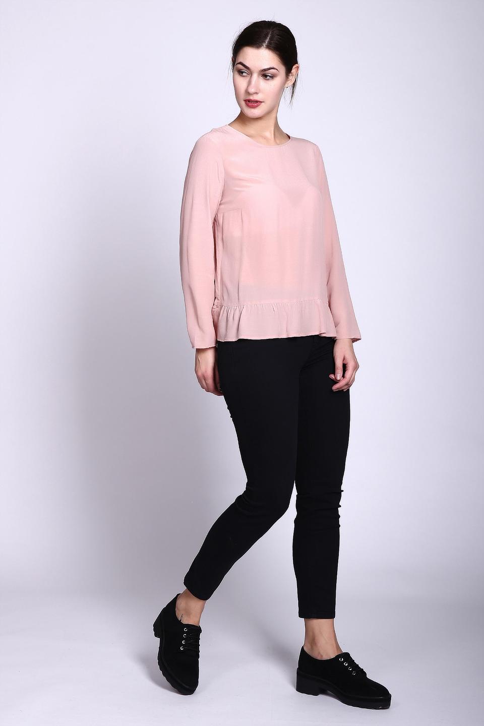 Блуза Oui с воланом пудрово-розовый