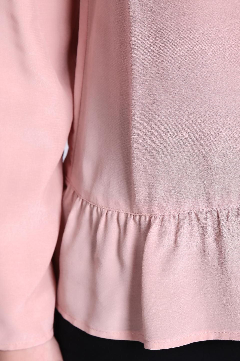 Блуза Oui с воланом пудрово-розовый