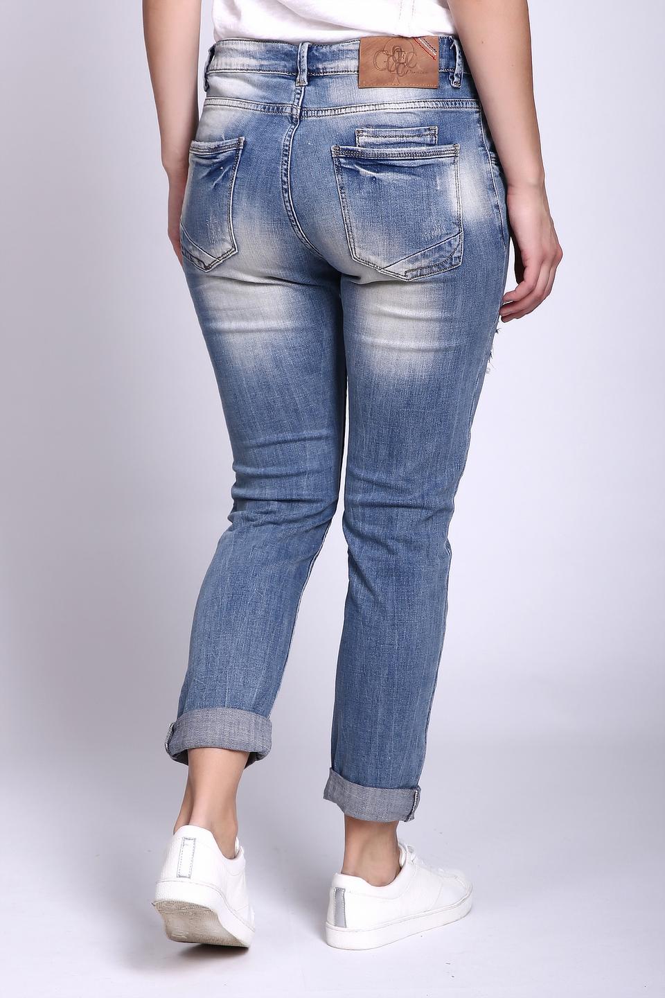 Джинсы GOOCEC с рваностями голубые