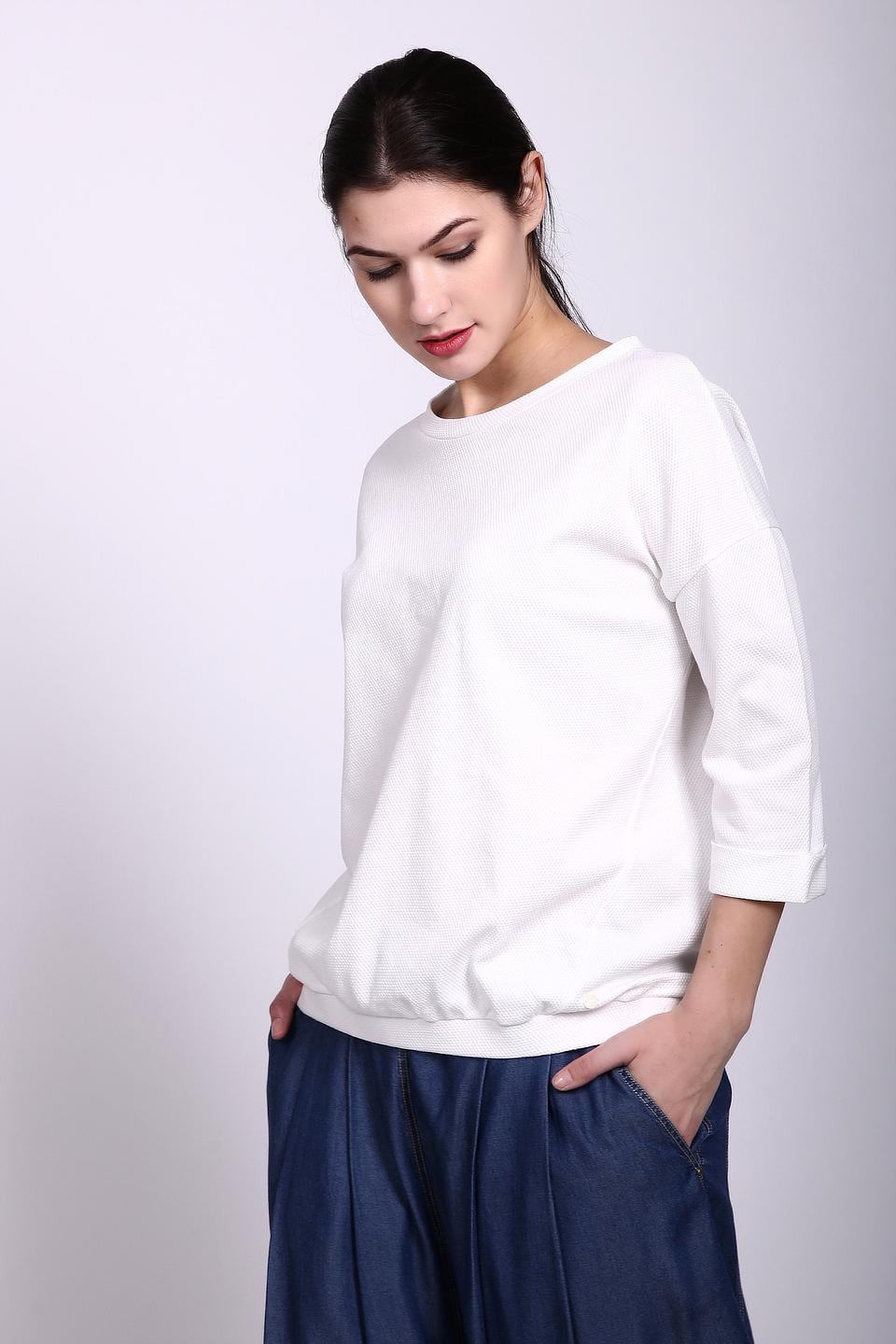 Блуза Tom Tailor белая с бантом