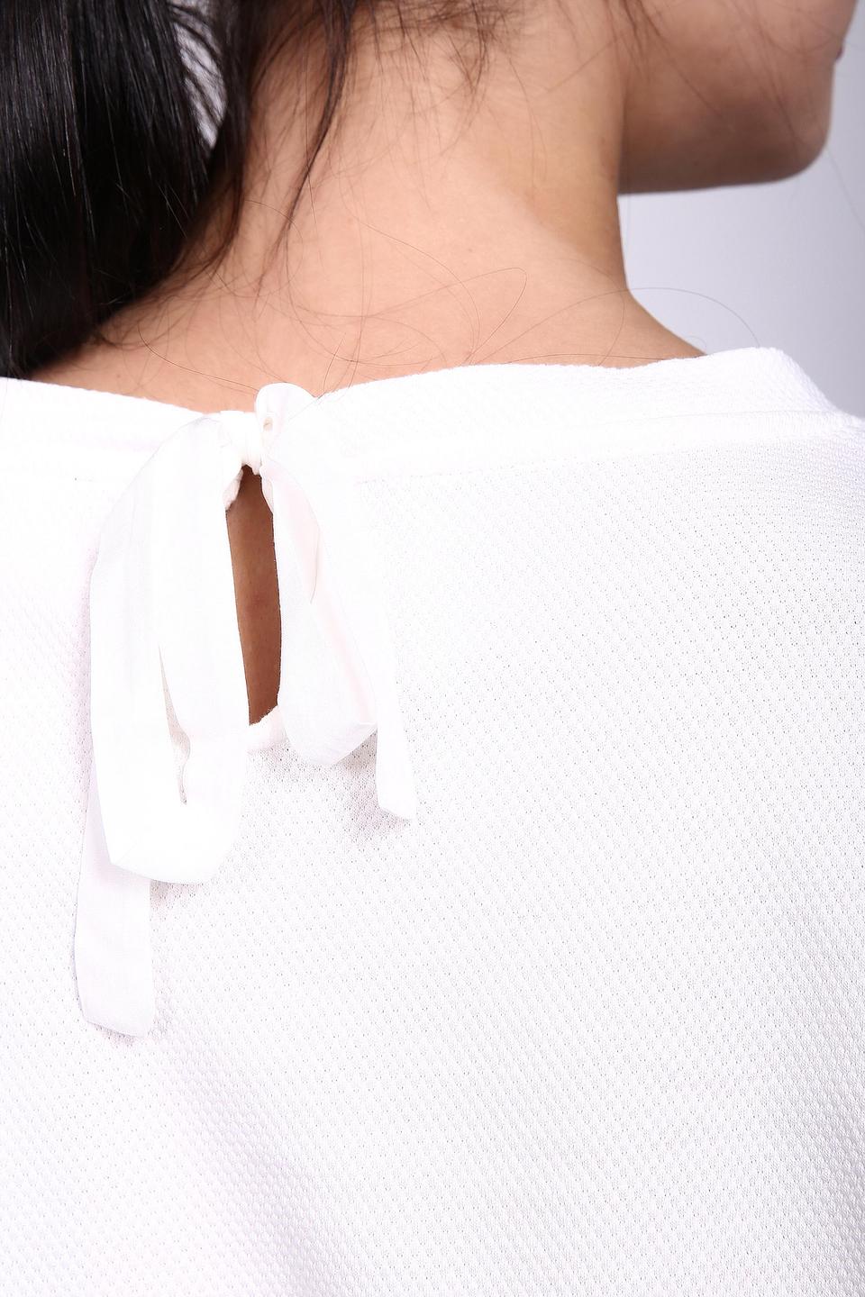 Блуза Tom Tailor белая с бантом