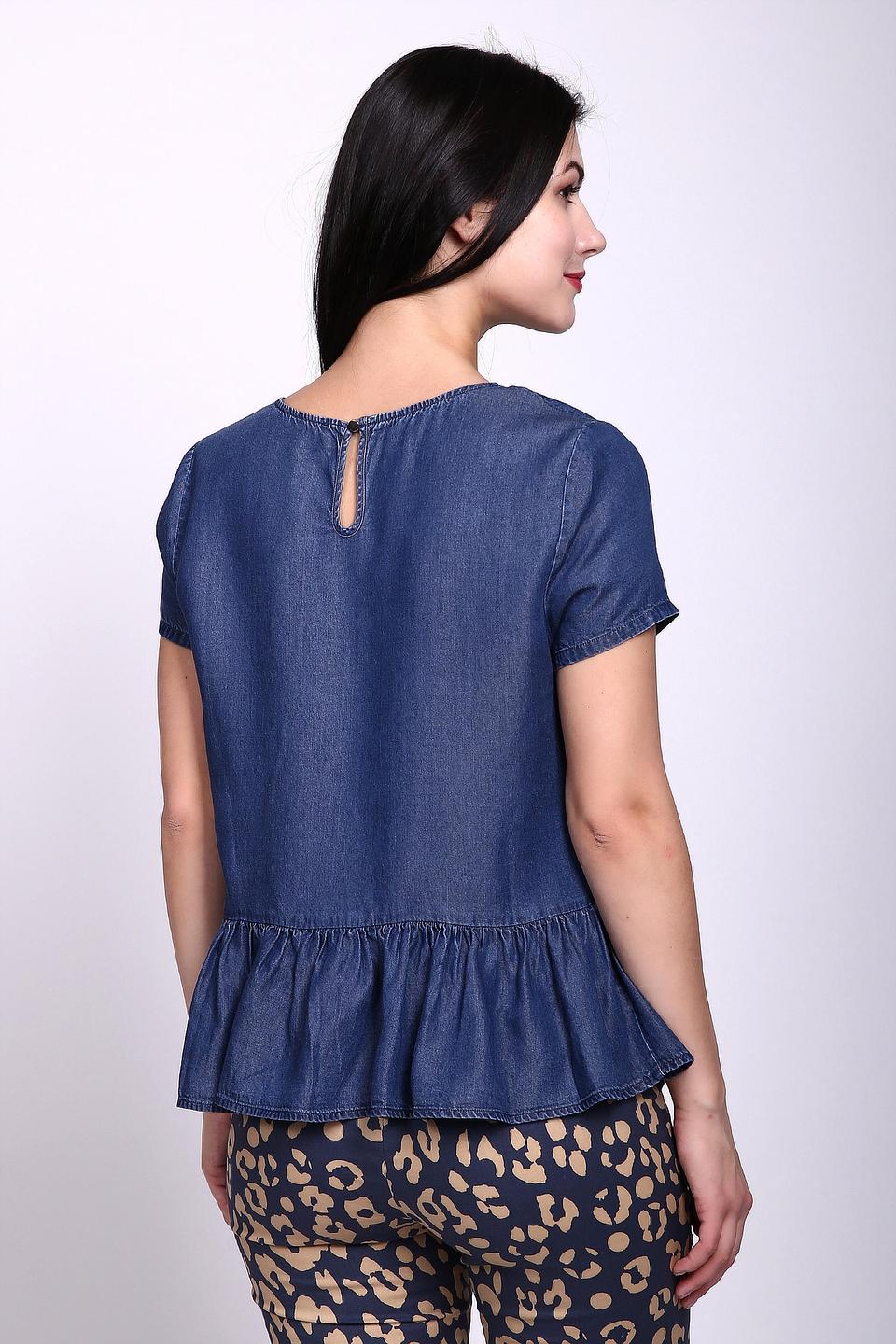 Блуза Just Valeri джинсовая с воланом