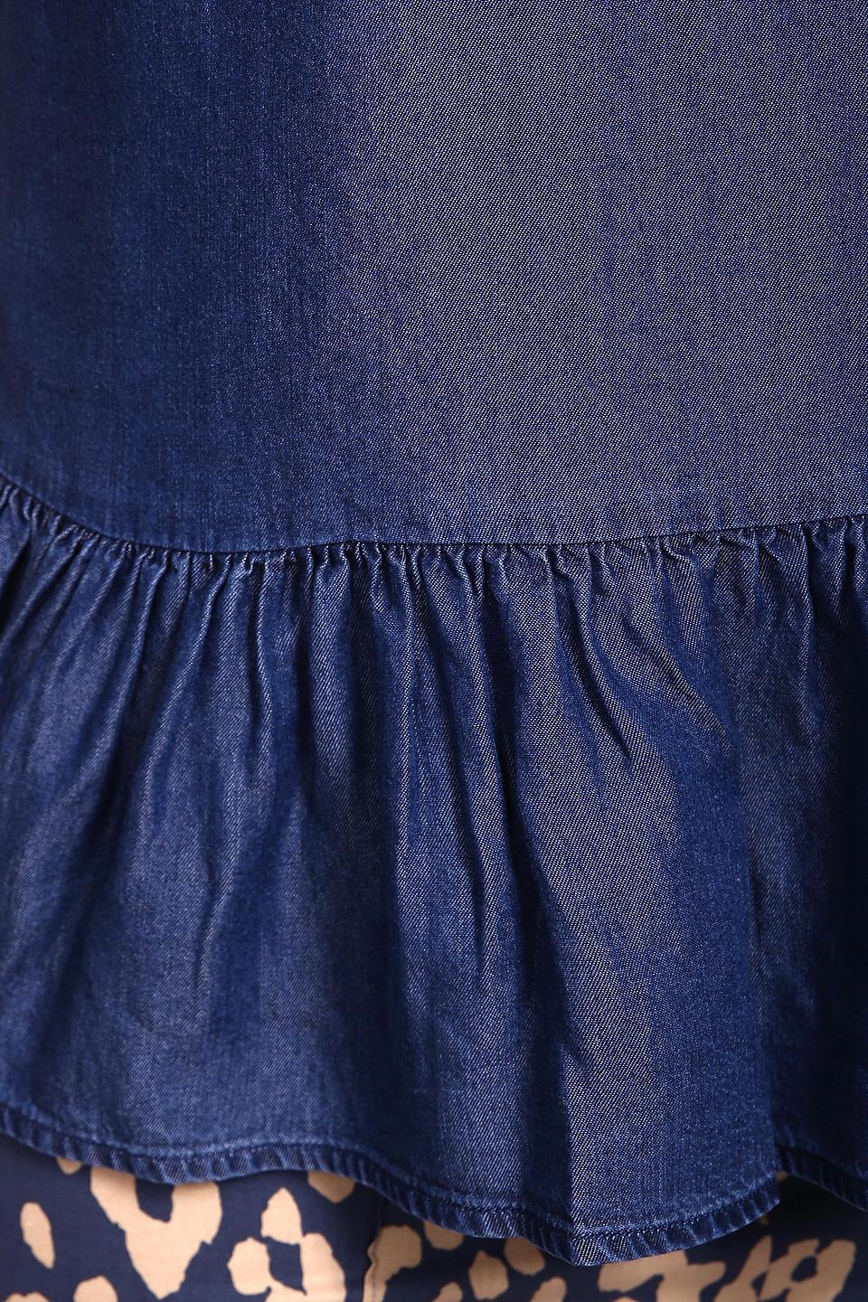 Блуза Just Valeri джинсовая с воланом