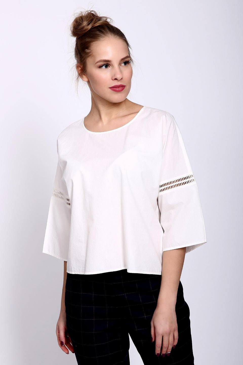 Блуза Oui белая с вышивкой