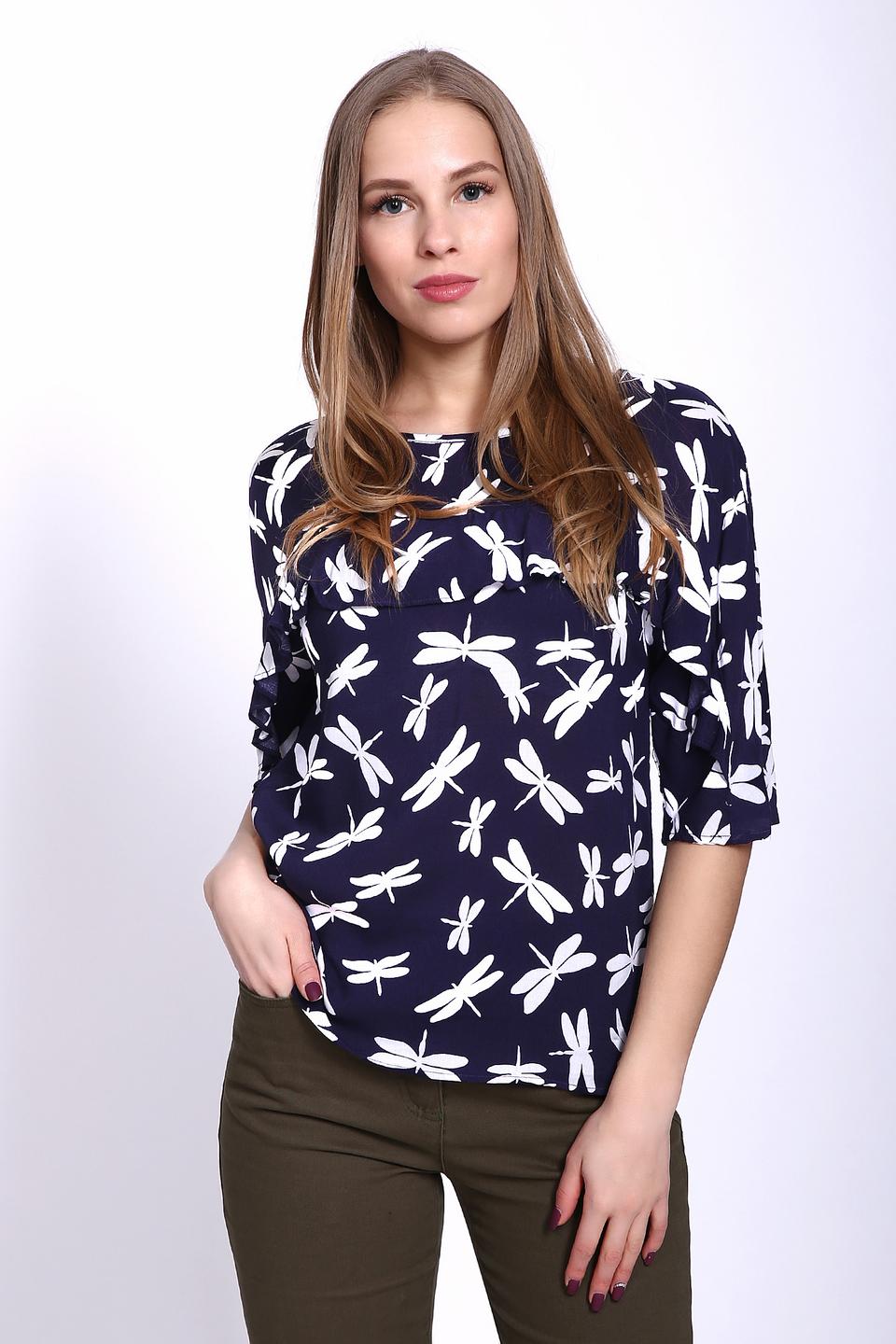 Блуза Pezzo с принтом стрекозы